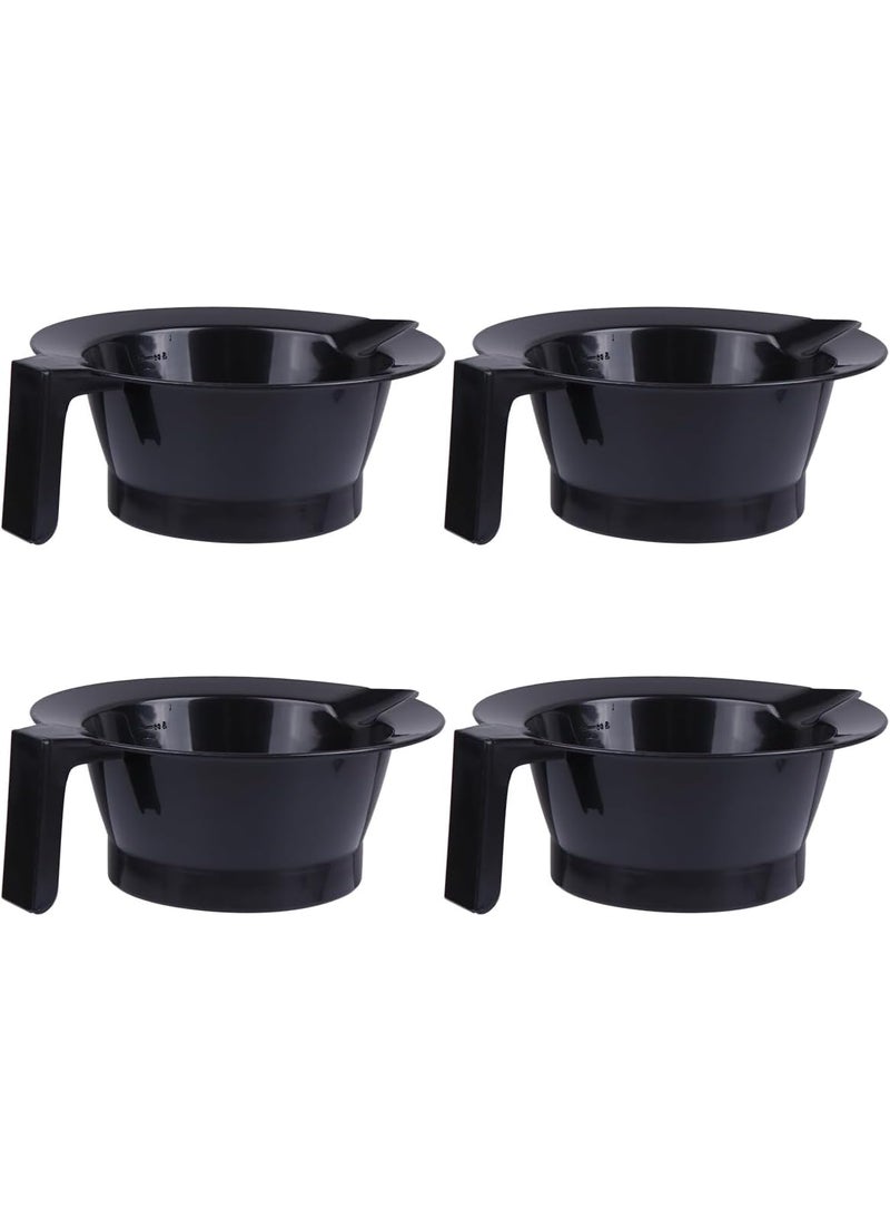 4pcs Hair Dye Bowl Salon Hair Color Bowl Mixing Bowls For Hair Color Hair Hair Dye Coloring (Black)