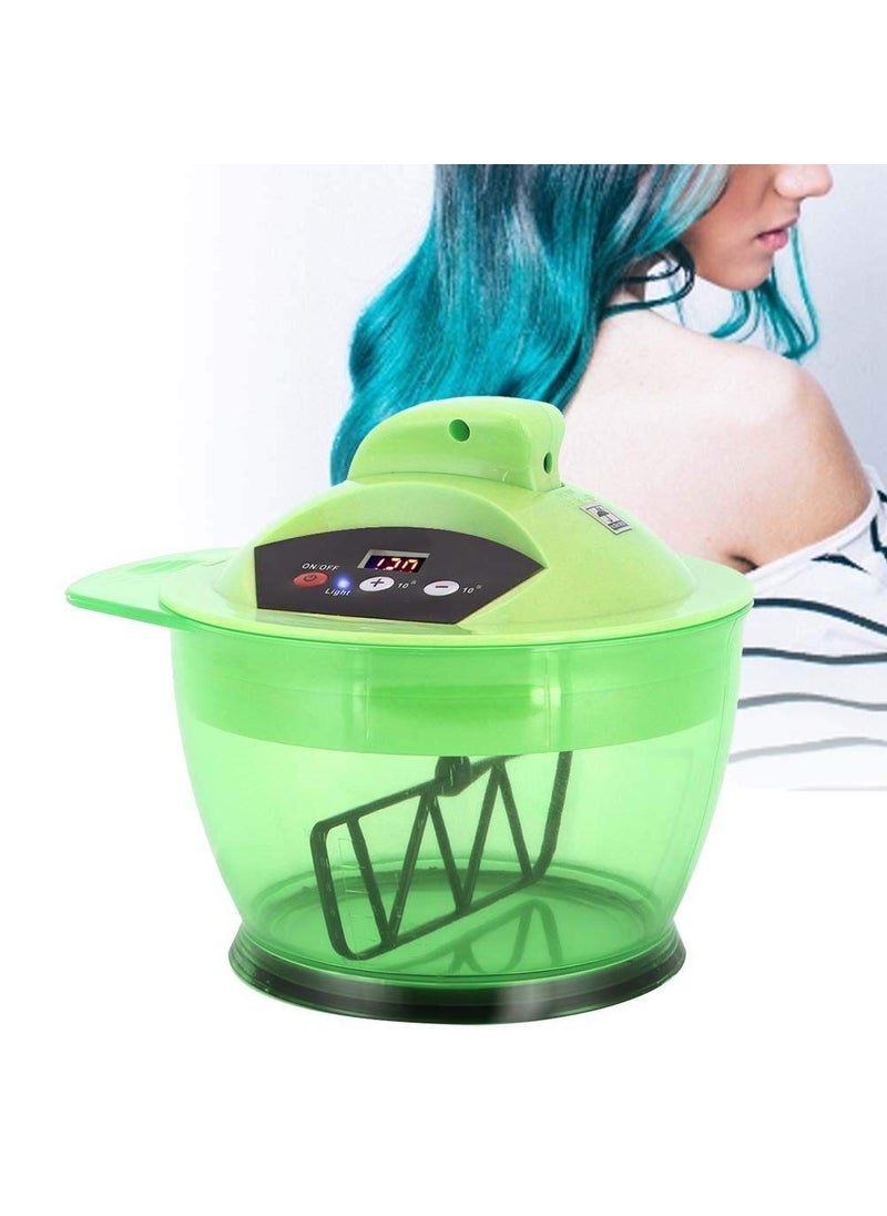 Hair Color Mixing Bowl, Dye Coloring Cream Mixer Electric Hair Cream Mixer For Automatic Mixer Hair Color Automatic Mixer Blender Women Man Hair Coloring Bowl Mixers Tool(green)
