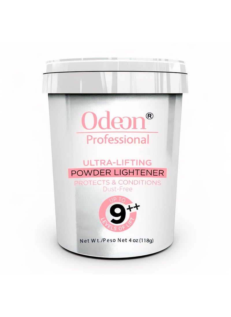 Odeon Professional Ultra-Lifting Powder Lightener | 9+ Levels Hair Bleach for Balayage, Highlights & Full Bleaching, 4oz