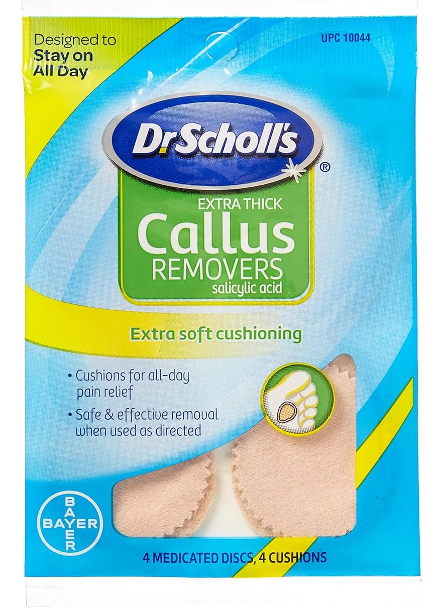 Dr. Scholl's Extra Thick Callus Removers 4 Cushions ea.