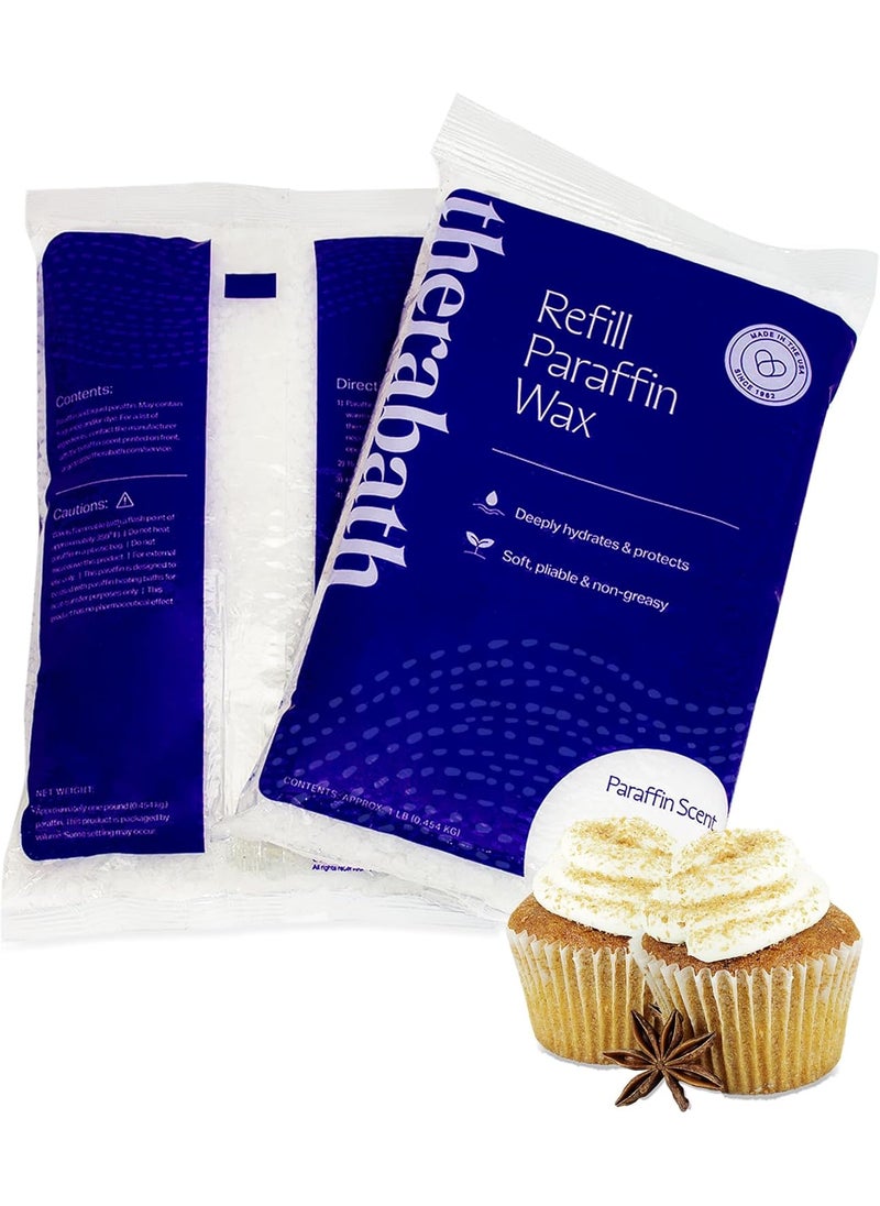 Therabath Paraffin Wax Refill - Thermotherapy - Use to Relieve Arthritis Discomfort, Stiff Muscles, & Dry Skin - For Hands, Feet, Body - Deeply Hydrates & Protects - Made in USA, 6 lb. Pumpkin Cupcake