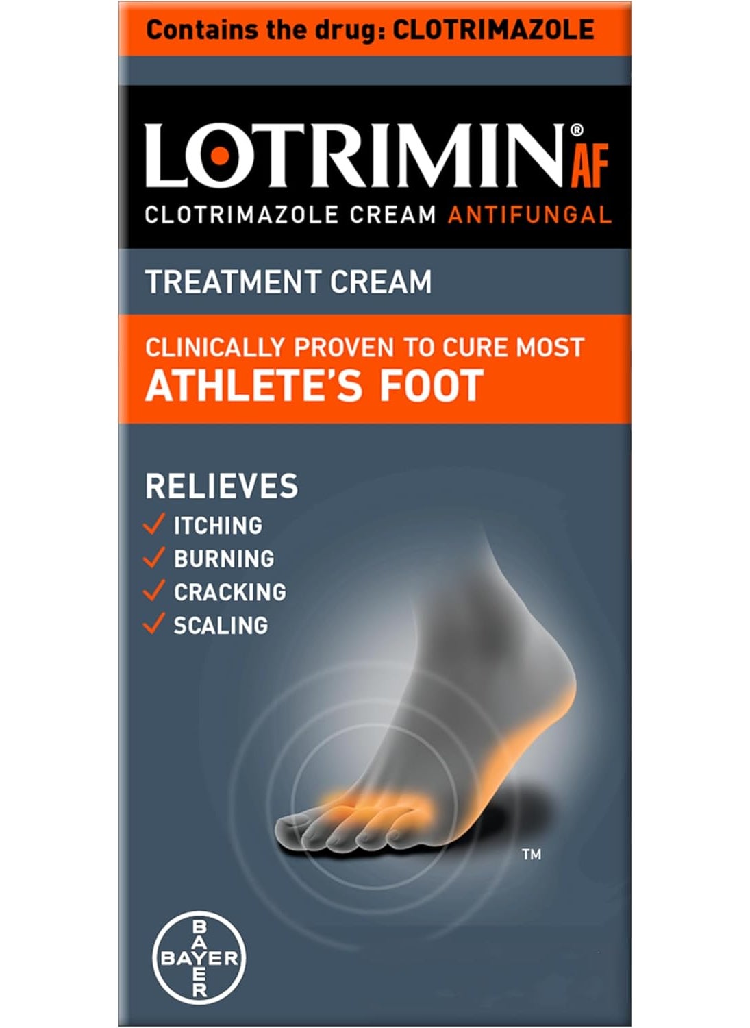 Lotrimin AF Cream for Athlete's Foot, Clotrimazole 1% Antifungal Treatment, Clinically Proven Effective Antifungal Treatment of Most AF, Jock Itch and Ringworm, Cream, .53 Ounce (15 Grams)