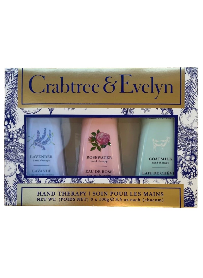 Crabtree & Evelyn Hand Therapy Set (Trio, Lavender Rosewater Goatmilk)