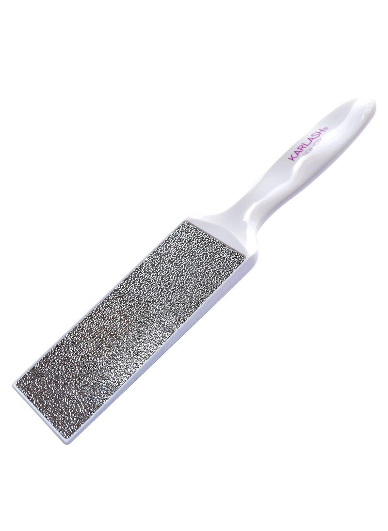 Karlash 2-Sided Hypoallergenic Nickel Foot File for Callus Trimming and Callus Removal, Ivory