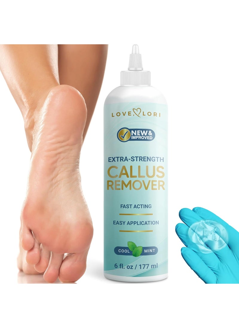 Callus Remover for Feet (Extra Strength) Professional Foot Scrubber Dead Skin Callus Gel - Pedicure Tools for Feet Spa Essential, 6oz
