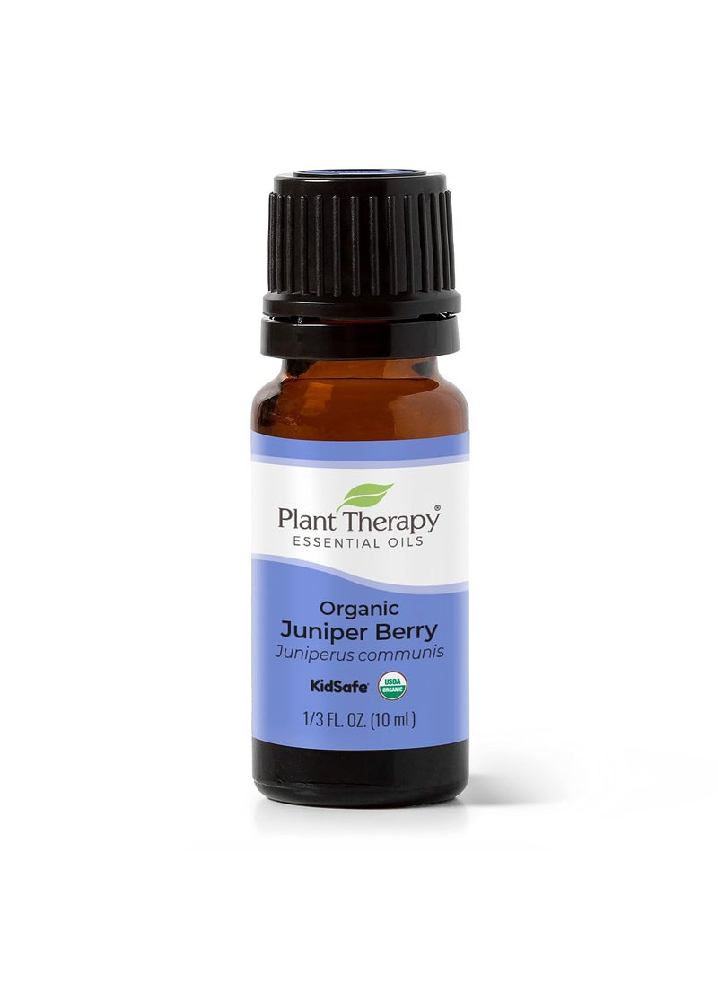 Plant Therapy Organic Juniper Berry Essential Oil 100% Pure, Undiluted, Natural Aromatherapy, Therapeutic Grade 10 mL (1/3 oz)