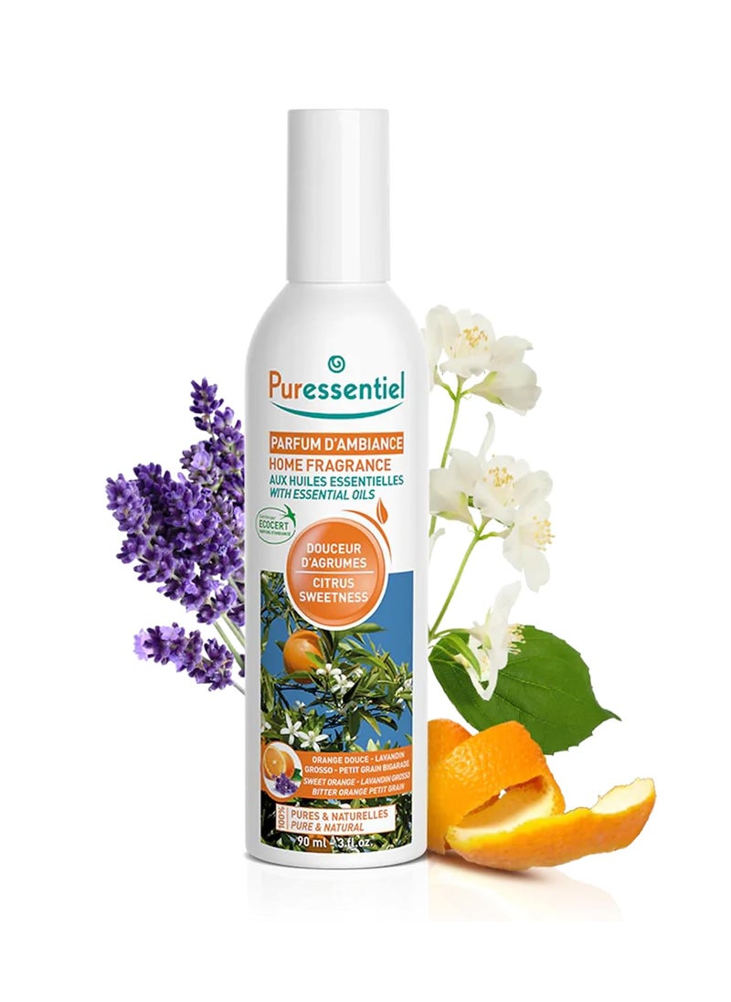 Puressentiel Home Fragrance with Essential Oils - Comforting and Sweet Aromatic Blend - Combats Unpleasant Odors - Formulated with Beneficial Natural Essential Oils - Citrus Sweetness - 3 oz
