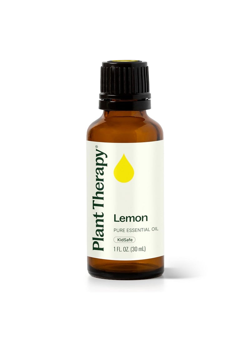Plant Therapy Lemon Essential Oil for Diffuser 30 mL (1 oz) 100% Pure, Undiluted, Natural Aromatherapy, Lemon Oil for Skin & Cleaning, Therapeutic Grade