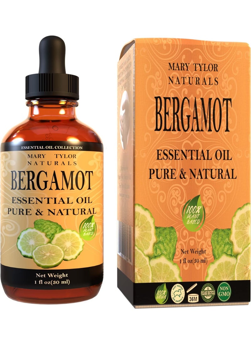 Bergamot Essential Oil (1 oz), Premium Therapeutic Grade, 100% Pure and Natural, Perfect for Aromatherapy, Diffuser, DIY by Mary Tylor Naturals