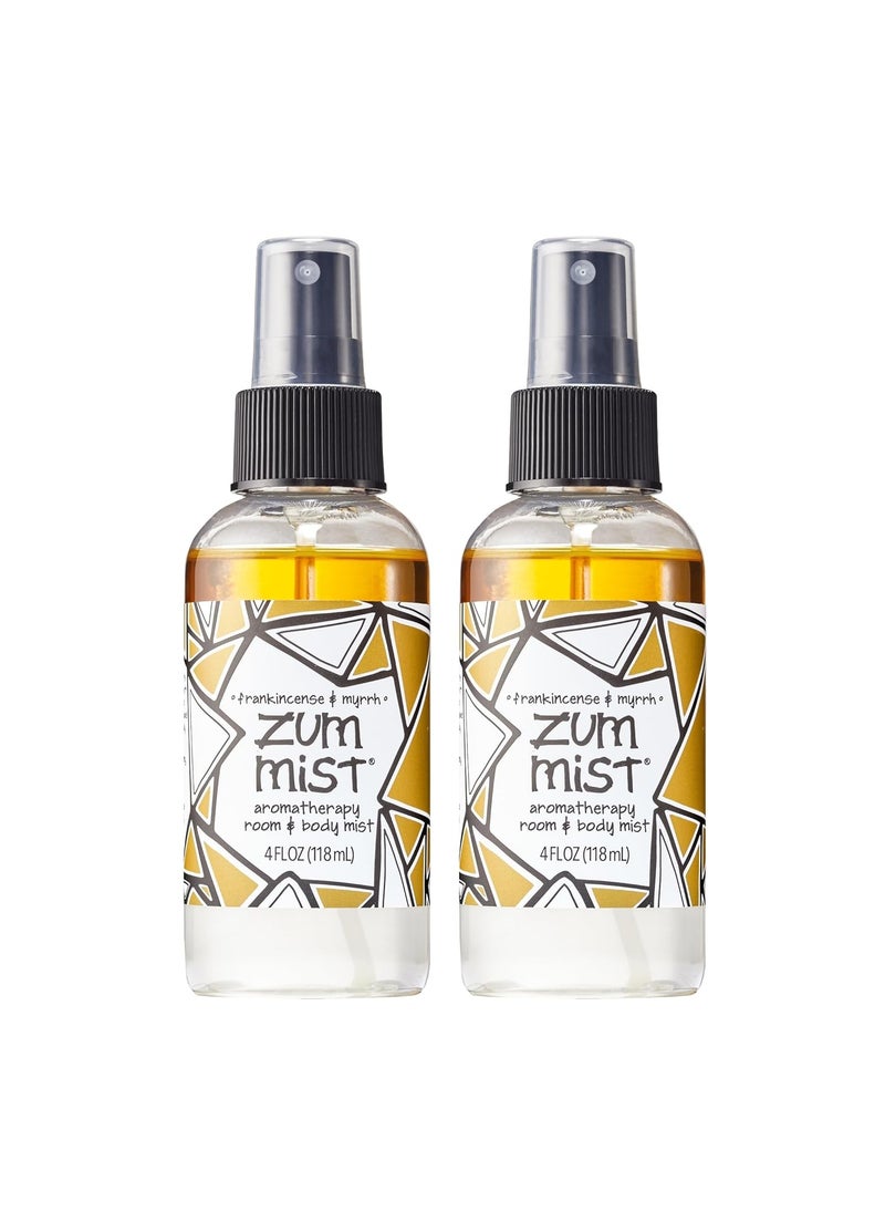 Indigo Wild Zum Mist Room and Body Spray - Frankincense and Myrrh - 4 fl oz (Pack of 2)