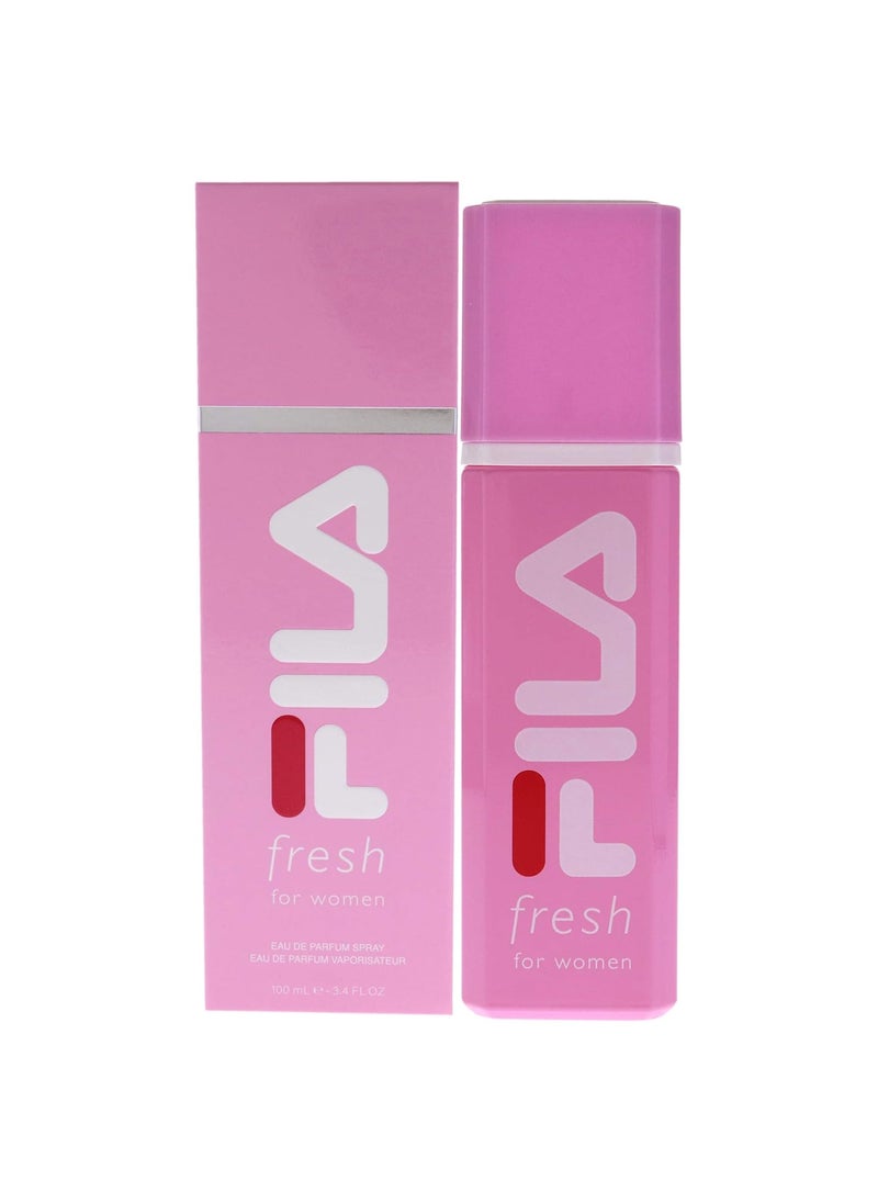 FILA Fresh for Women - Intense, Refreshing Designer Body Spray Fragrance - EDP Infused With Notes Of Lemon, Strawberry, And Rose - Intense, Long Lasting Scent Arriving In Pink Glass Bottle - 3.4 Oz