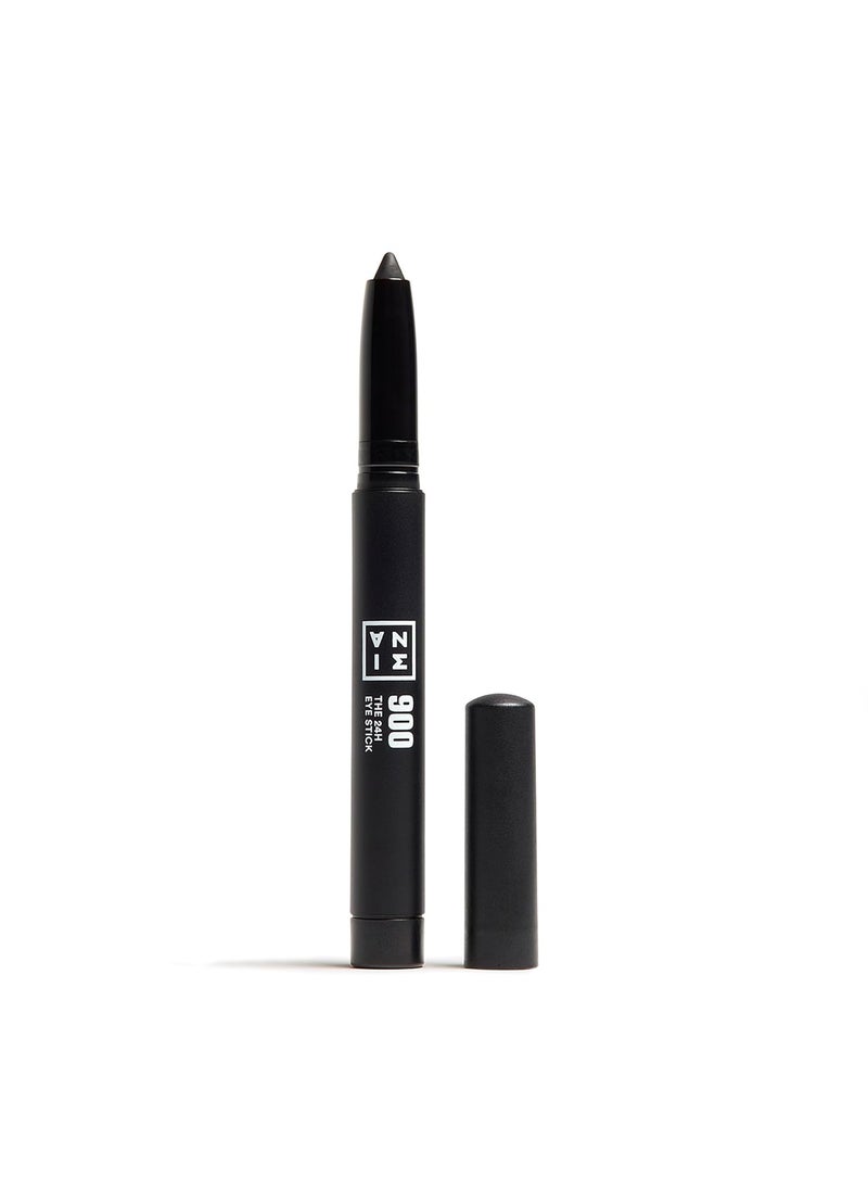 3INA The 24H Eye Stick - Creamy, Waterproof Formula - 2 In 1 Eyeshadow And Eyeliner - Highly Pigmented Shades - 24 Hour Long Lasting Wear - Matte Finish - 900 Matte Pure Black - 0.049 Oz