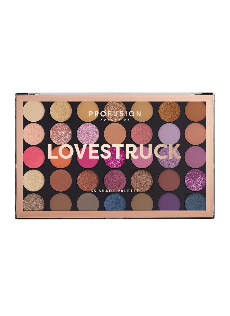 Profusion Cosmetics LoveStruck 35 Shade Palette With Impress You Eyeshadow Palette Highly Pigmented Shades Makeup Blendable