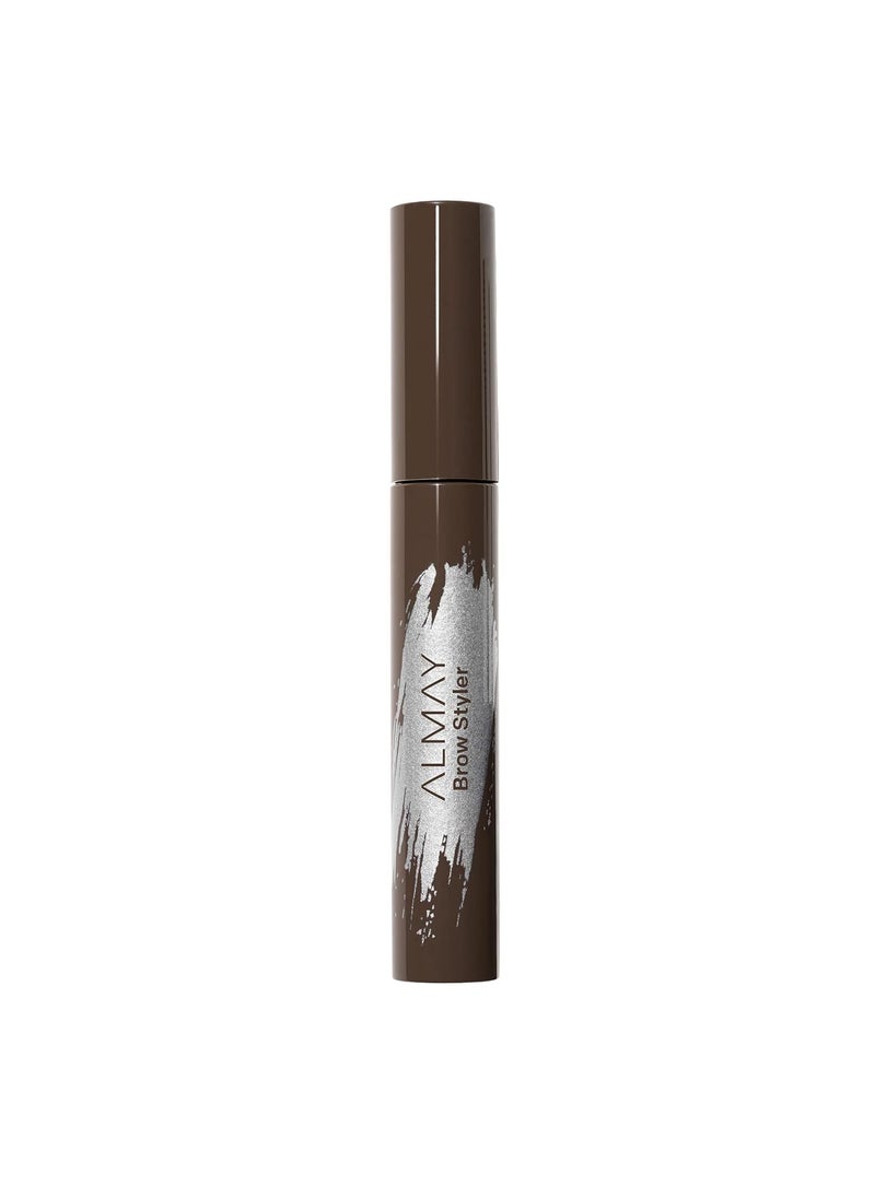Almay Eyebrow Gel with Marula Oil, Flake-Free & Lightweight Brows, Hypoallergenic, Medium Brown, 1 Count