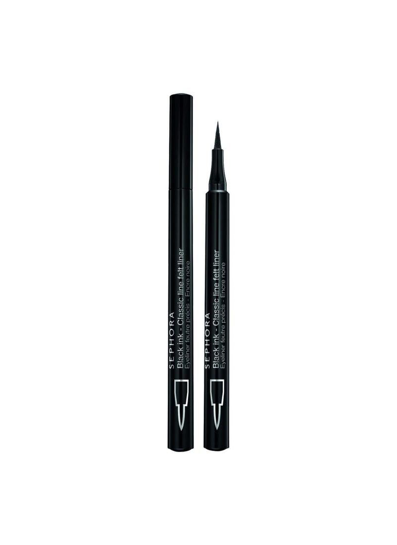 SEPHORA Collection Classic Line Felt Liner, Waterproof 12HR, Black ink