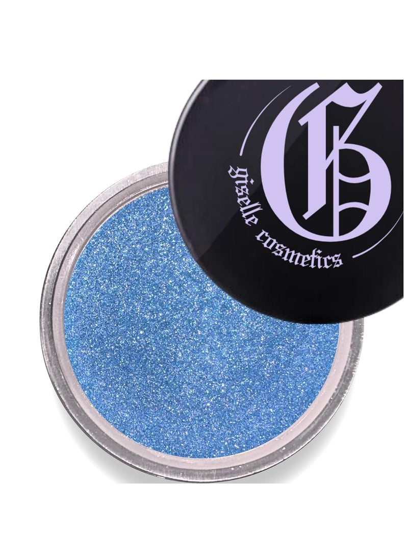 Blue Marble Loose Mineral Eyeshadow Palette - Blue Sparkly, Glitter, Shimmer, Cream, Smokey, Teal, Turquoise, Baby Blue Eye Shadow - Organic Eye Shadow Palette Makeup