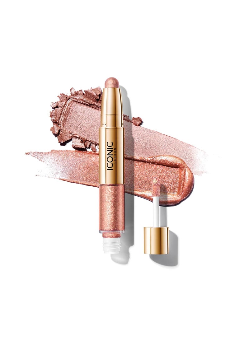 ICONIC LONDON Glaze Crayon | Dual Ended Eyeshadow Stick for Sparkling, Wet-Look Glazed Effect, Cruelty Free, Vegan Makeup