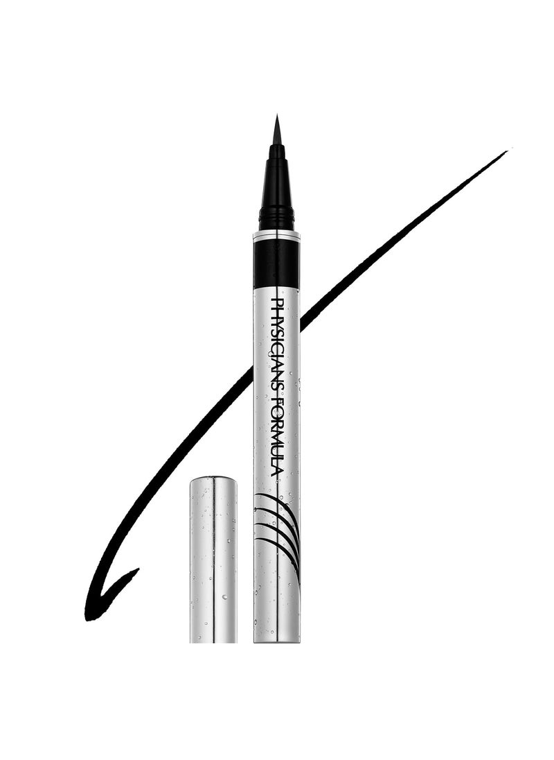 Physicians Formula Eye Booster, Lash-Enhancing 2-in-1 Eyeliner Serum, Dermatologist Approved, Hypoallergenic, Cruelty-Free & Vegan - Blackest Black