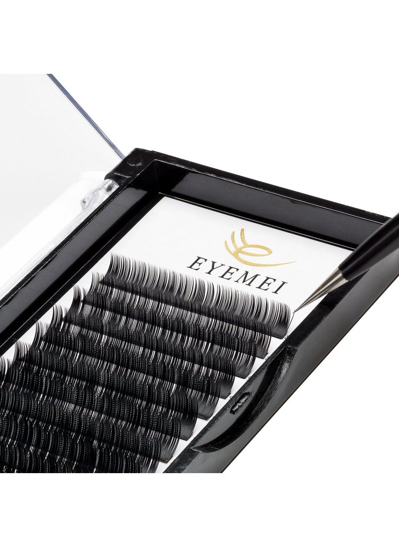 Eyelash Extensions 0.15mm C Curl 17mm Faux Mink Lash Extension Supplies Natural Individual False Eyelashes Professional Perfect Salon Use by EYEMEI (0.15-C-17mm)