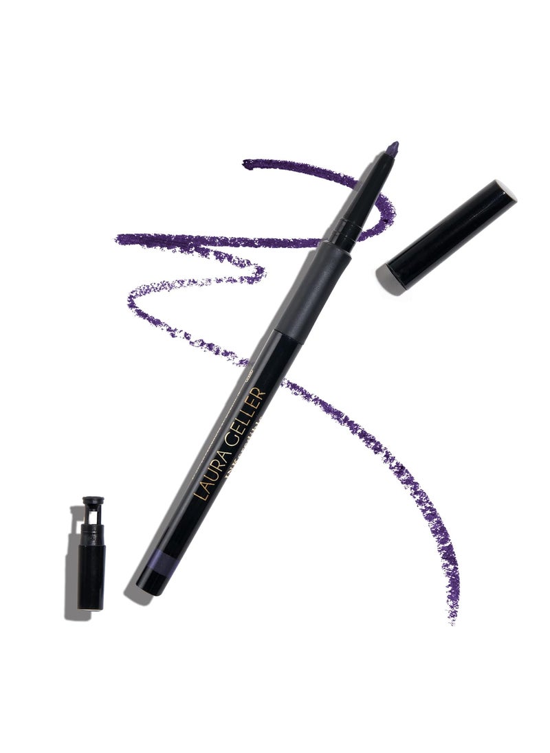 LAURA GELLER NEW YORK INKcredible Gel Eyeliner - Deep Purple - Waterproof Smudge-proof Eyeliner Pencil - Built in Sharpener