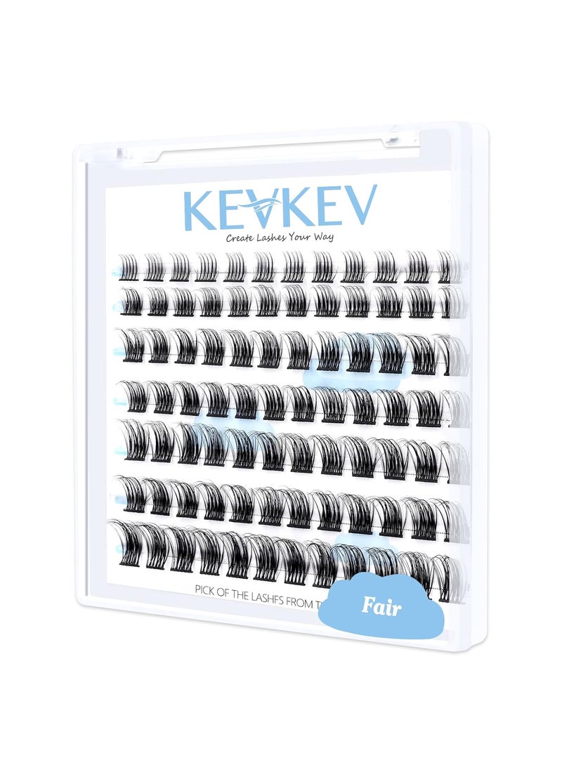 Lash Clusters 84 Pcs Cluster Lashes Eyelash Clusters DIY Cluster Eyelash Extensions Individual Lashes Thin Band & Soft (Fair,D-8-16mix)