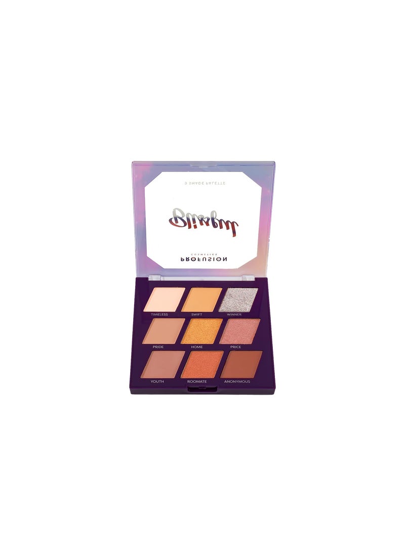 Profusion Cosmetics Euphoric Glam Blissful 9 Shade Palette for Holiday Glam Perfection, Festive Eyeshadow Magic is Must Have for Makeup Enthusiasts, Day to Night Elegance, and Universal Beauty Bliss