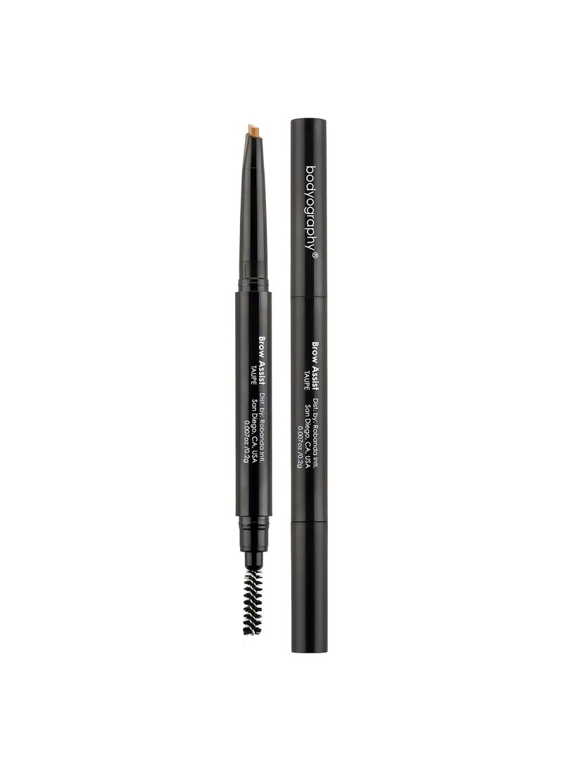 Brow Assist - Brown by Bodyography for Women - 0.007 oz Brow Pencil
