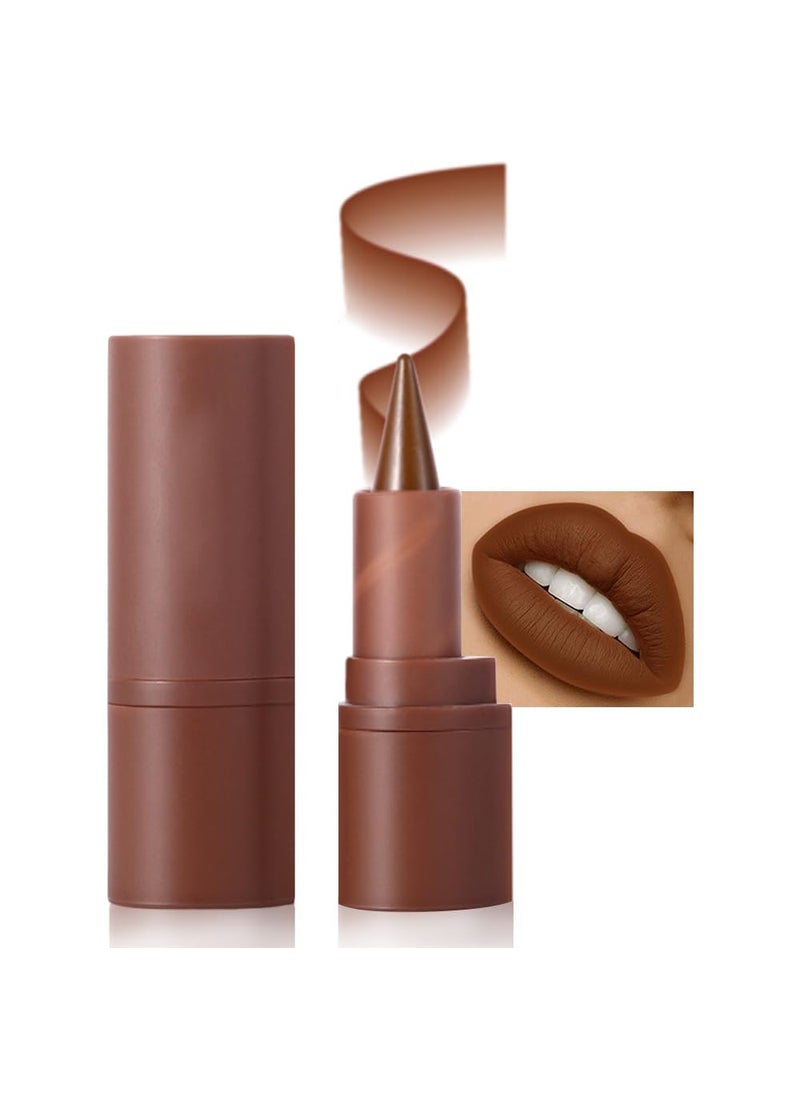 AMY'S DIARY Mocha Matte Crayon Lipstick Lip Makeup, Precision Tip Matte Lip Crayon, Longwear Up To 24Hrs, Lead The Way,Smudge Waterproof for Women Smudge Waterproof for Women (6#, 1 pc)