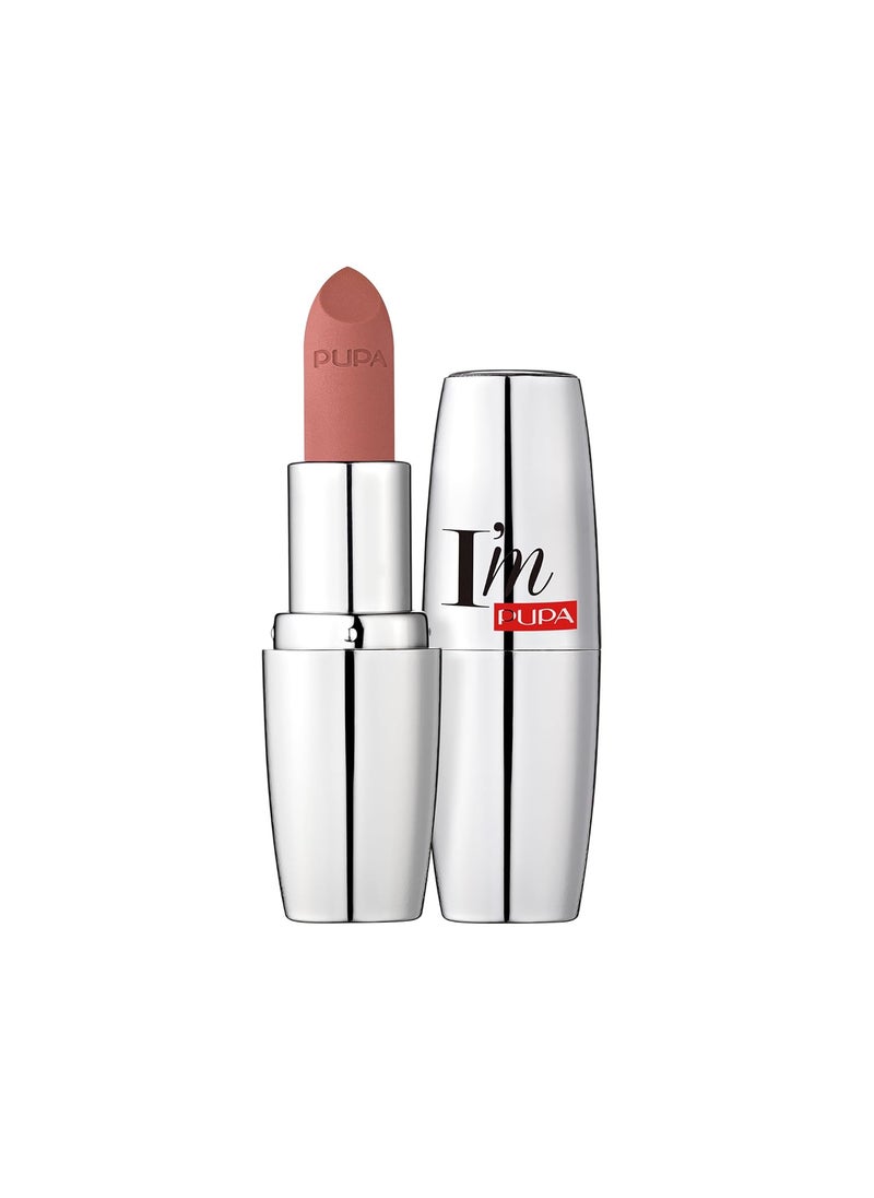 Pupa I Am Matt Pure Colour Lipstick - 014 Peachy Nude Milano for Women - 0.123 oz Lipstick