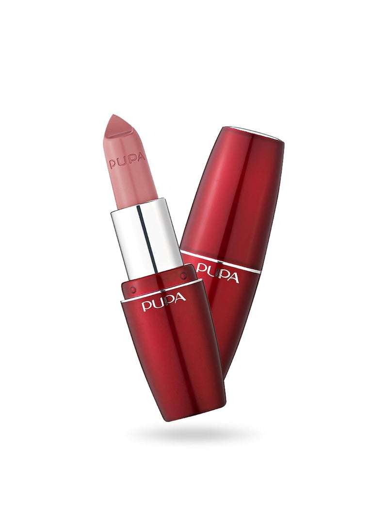 Pupa Milano Volume - Plumping, Hydrating, Cream Formula Lipsticks - Lasting Color That Stays On Lips All Day Long - Lustrous, Flattering Shades For All Complexions - 104 Powder Rose - 0.123 Oz