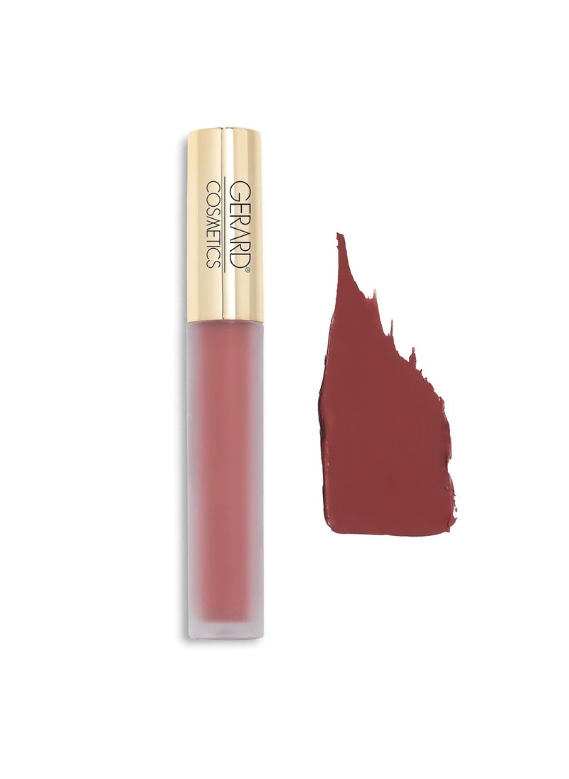 Gerard Cosmetics HydraMatte Liquid Lipstick Plum Crazy, Plum Lipstick with Matte Finish, Long Lasting and Non Drying, Super Pigmented Fully Opaque Lip Color