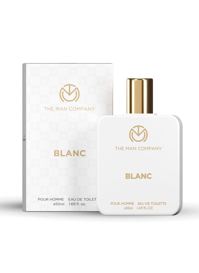 The Man Company Blanc Edt Perfume - Musk, Citrusy & Aromatic Scent For Men| Premium Long-Lasting Fragrance Spray | Gift For Men, Gift For Him - 50Ml