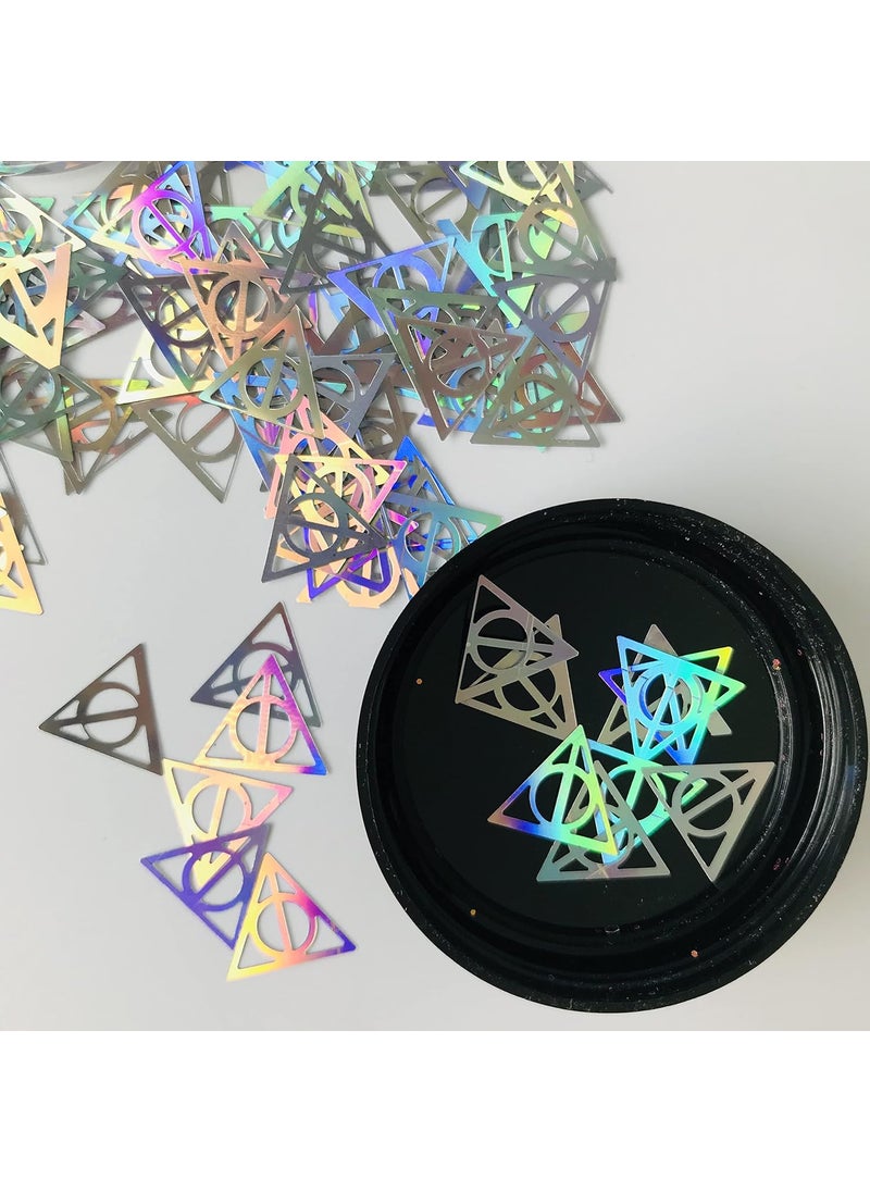 10 Grams/Pack - Sliver Hollow Triangles Glitter - Festival Rave Beauty Makeup Face Body Nail Art Decoration LB100