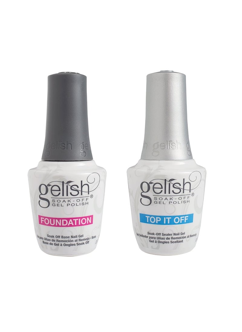 Gelish Dynamic Duo Soak Off Gel Nail Polish - Foundation Base and Top Sealer