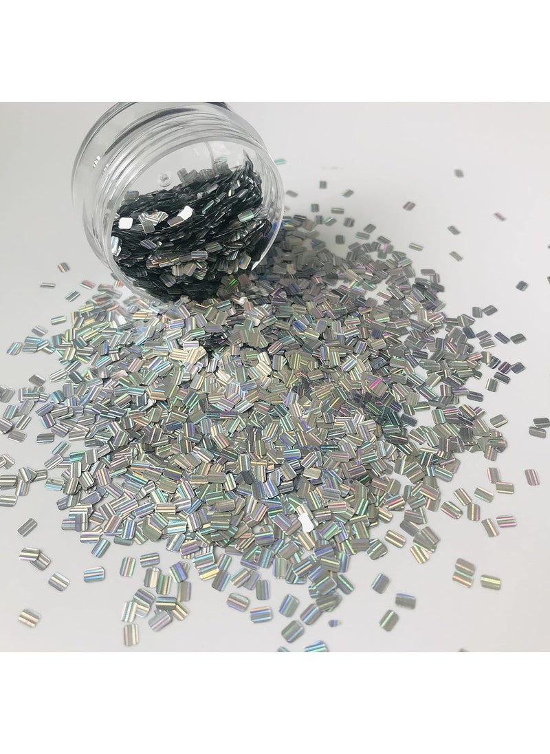 10 Grams/Pack - Stripe Rectangles Glitter - Festival Rave Beauty Makeup Face Body Nail Art Decoration T100