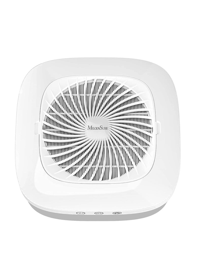 MelodySusie Nail Dust Collector with Reusable Filter, Powerful Vacuum Fan, Low Noise, Nail Salon