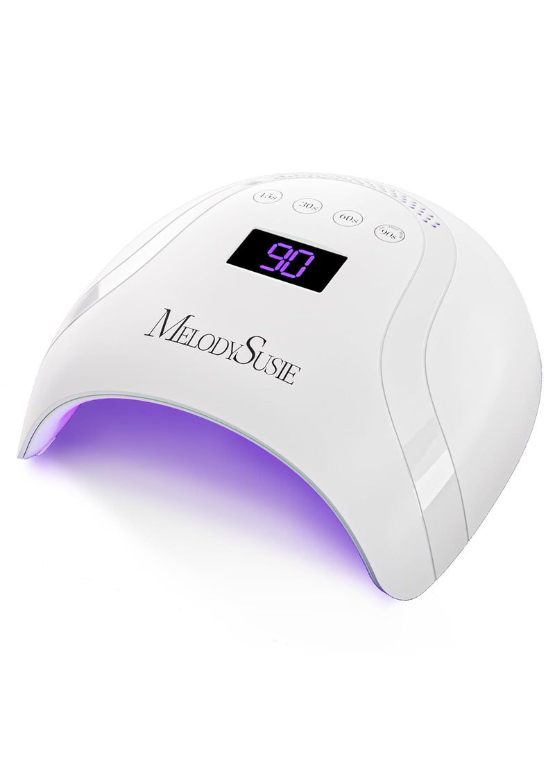 MelodySusie UV LED Nail Lamp, Professional UV Nail Light for All Gel Nails Polish Fast Curing with Automatic Sensor, 4 Timer, LCD Display Gel Polish Nail Dryer Nail Art Tools Manicure Accessories