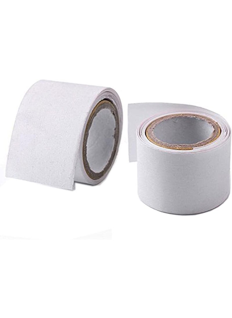 2Pcs Self Adhesive Silk Nail Wrap Nail Protector Repair Sticker UV Gel Acrylic Nail Art Tools for Home or Nail Salon Use, White