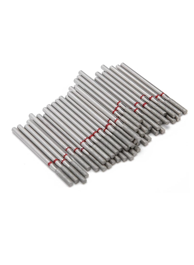 50pcs Flat Head Nail Polishing Grinding Head Portable Nail Drill Bits Nail Art Dead Skin Removal Nail Drill Bits Nail Drill Machine Accessories for Home, Nail Salon