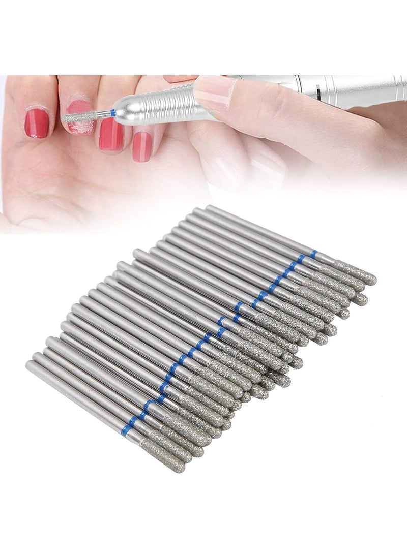 Nail Drill Bits, 50pcs Portable Nail Drill Bits Dead Skin Removal Nail Grinding Polishing Head Accessory M-41.25 Nail Files for Nail Cutter Cuticle Manicure