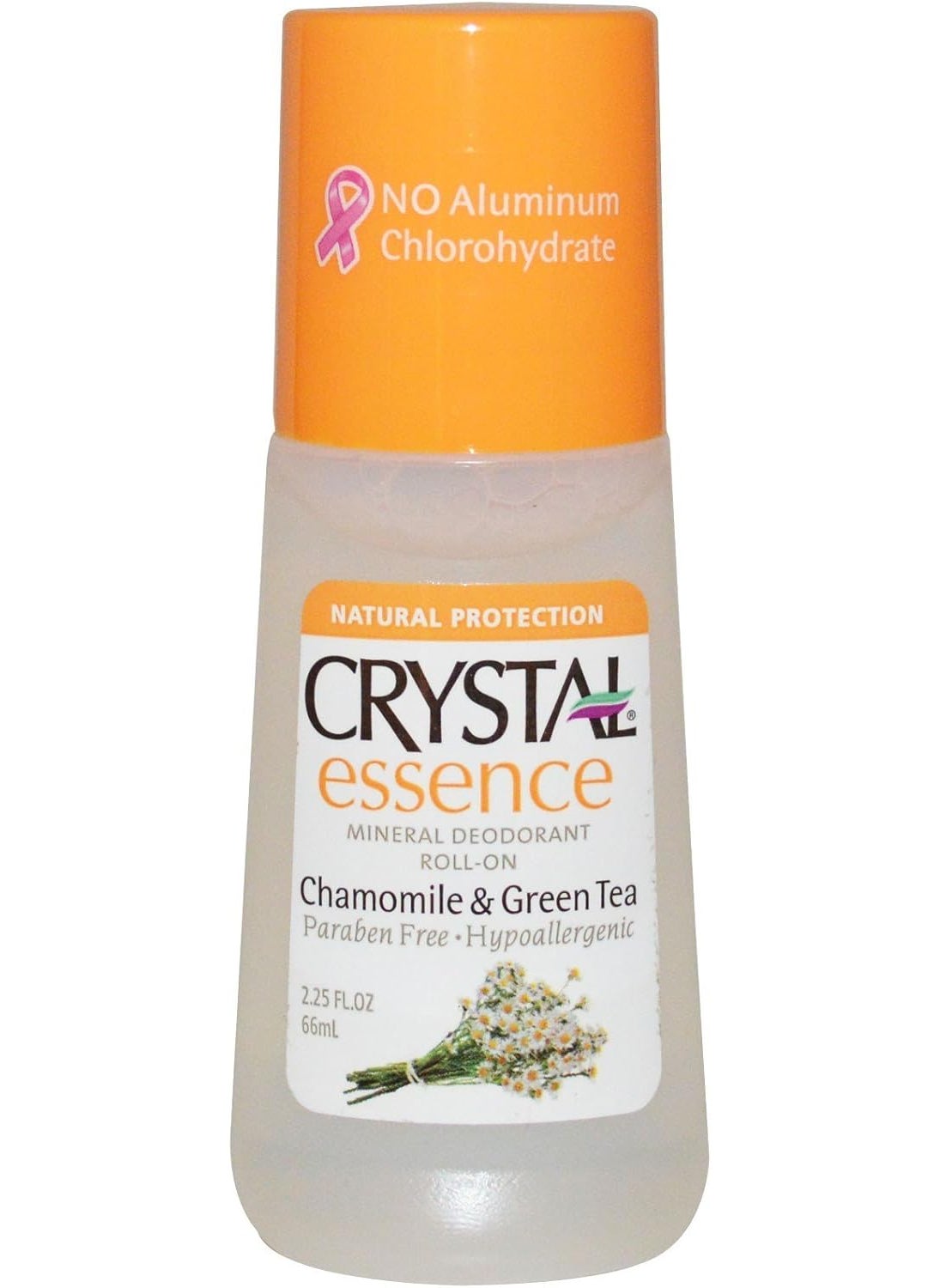 Crystal Deodorant Essence Roll-On 2.25oz Chamomile/Green Tea (2 Pack)