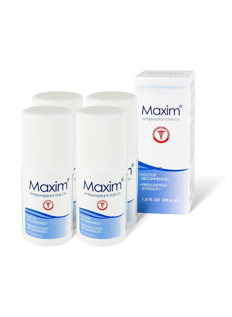Clinical Strength Antiperspirant Deodorant for Women & Men, Anti-Sweat Deodorant, Prevent Sweat Armpits, Underarm Sweat Block Treatment, Protection to Keep Dry & Odor Free (4 Pack)