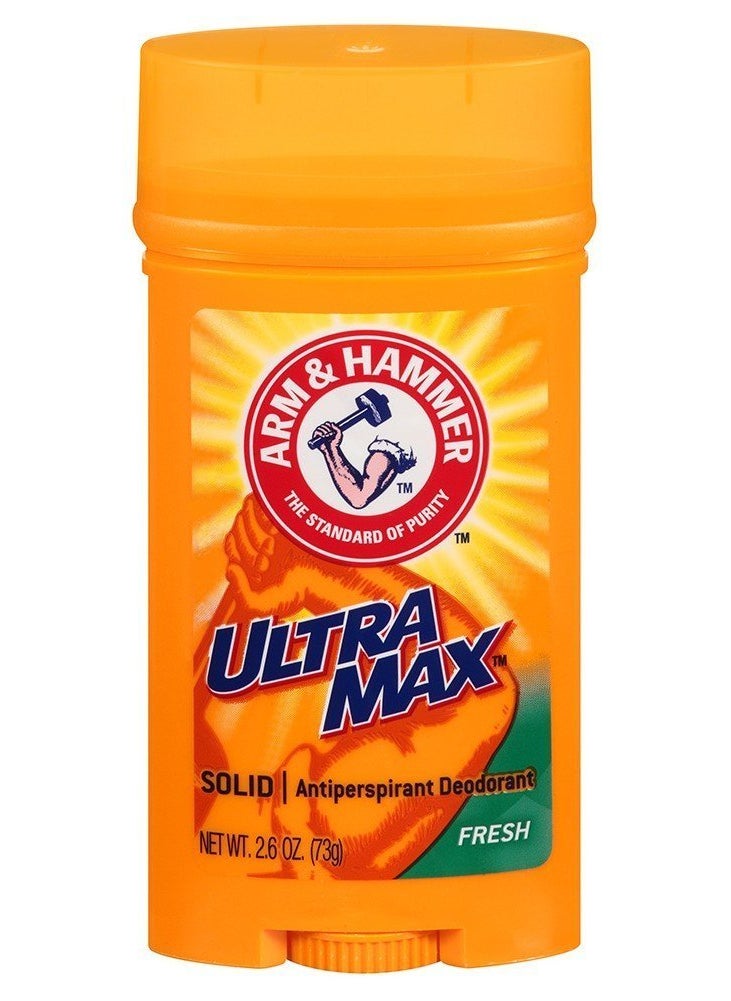 Arm & Hammer Deodorant 2.6 Ounce Solid Ultra Max Fresh (Wide) (76ml) (2 Pack)