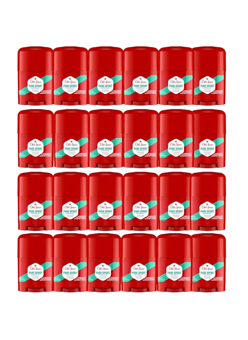 Old Spice High Endurance Anti-Perspirant Deodorant for Men, 48 Hour Protection, Pure Sport Scent, 0.5 Oz (Pack of 24)