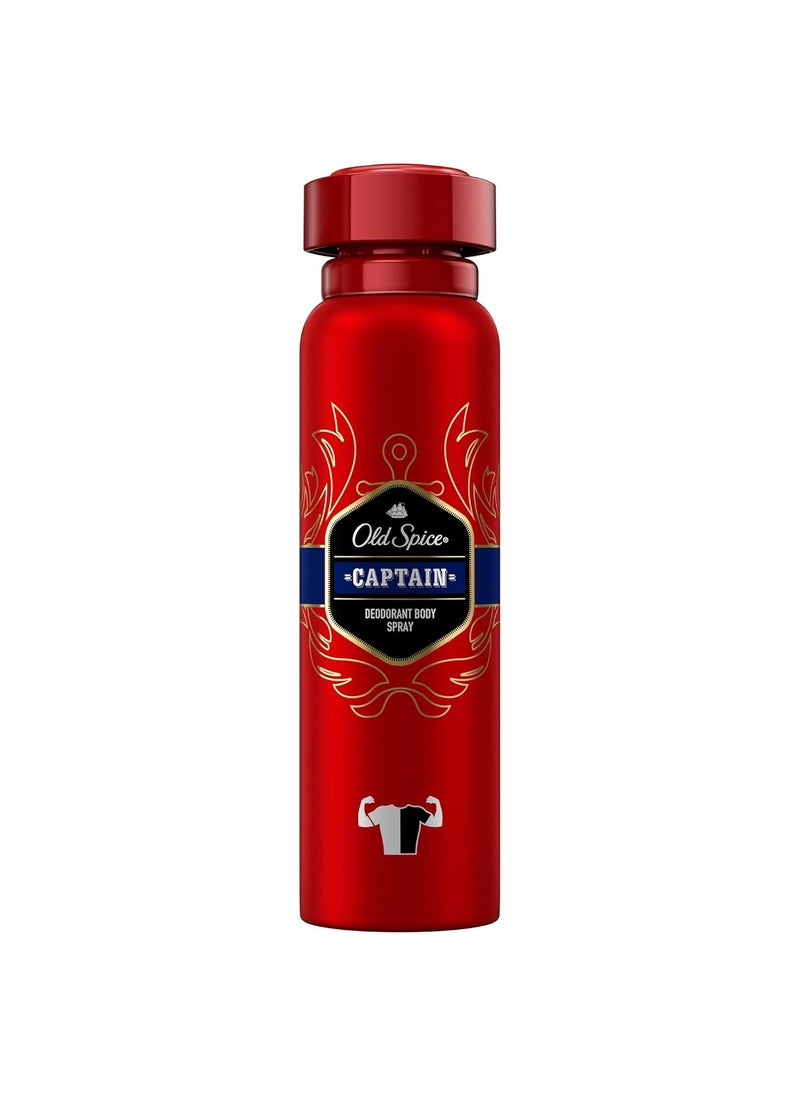OLD SPICE CAPTAIN by Shulton, DEODORANT SPRAY 5 OZ
