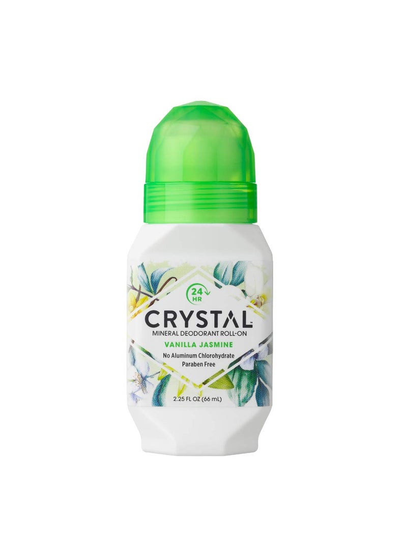 Crystal Mineral Deodorant Roll-On, Vanilla Jasmine, 2.25 oz (Pack of 4)