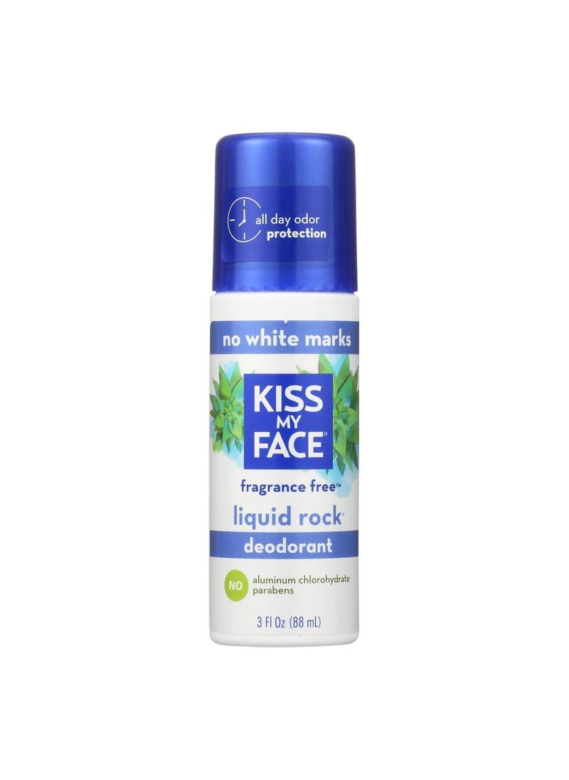 Kiss My Face 0990648 Deodorant Liquid Rock Roll-On Fragrance Free - 3 fl oz