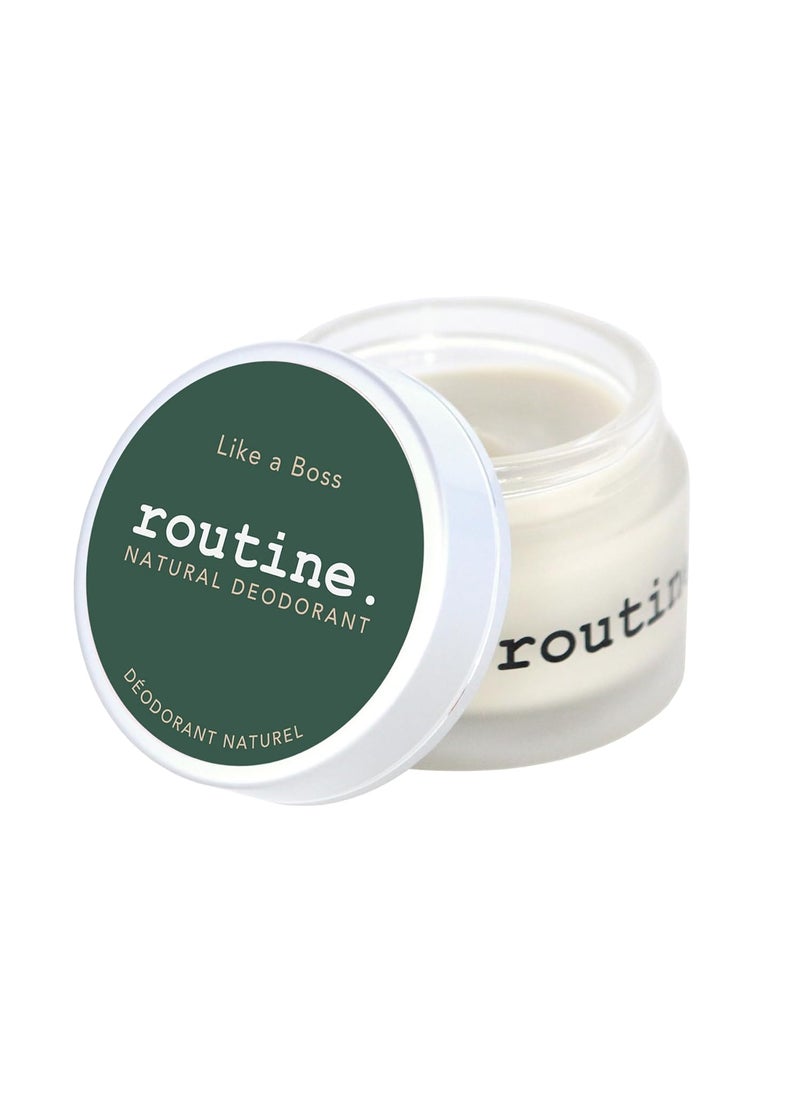 Routine Natural Deodorant Like A Boss Deo Jar | 2 Fluid Oz. Natural Deodorant | Aluminum Free Natural Deodorant For Women & Men (Cream Jar Formula)