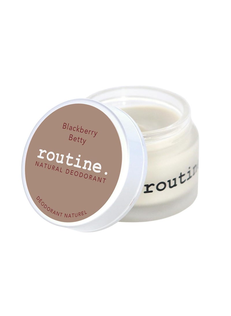 Routine Natural Deodorant Blackberry Betty Deo Jar | 2 Fluid Oz. Natural Deodorant | Aluminum Free Natural Deodorant For Women & Men (Cream Jar Formula)