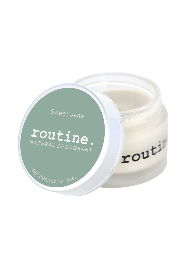 Routine. Natural Deodorant (2 Fluid Oz.) Sweet Jane | Aluminum Free Natural Deodorant for Women & Men | Vanilla, Rose, Cinnamon & Tonka (Cream Jar Formula)